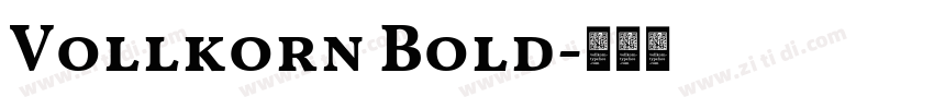 Vollkorn Bold字体转换